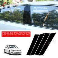 Polished Pillar Posts For Volkswagen VW Golf 6 7 8 MK6 MK7 MK8 Door Pillars Post Trim Car Window B-P