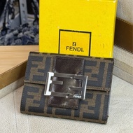 FENDI vintage經典老花法棍三折短夾🤎便宜小物