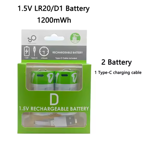 1.5V AA 2600mWh AAA 750mWh LR20 12000mWh LR14 5000mWh CR123A 700mAh Rechargeable Lithium Battery Wit