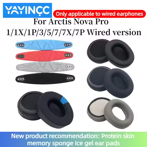 YAYINCC Replacement memory sponge Earpads Top Headband Cover for Arctis Nova Pro Nova 1/1X/1P/3/5/7/