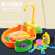 Kanak-Kanak Mesin Basuh Pinggan Mangkuk Mainan Kitaran Keluar dari Air Dapur Sinki Elektrik Sinki Pendidikan Awal Meja C