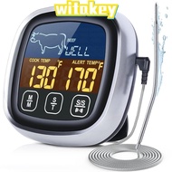 WITAKEY Digital Meat Thermometer, LCD Display Waterproof Kitchen Thermometer, Durable Touch Screen M