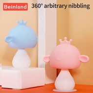Beinland Baby silicone teether baby grinding stick rattle teether mushroom bell teether baby teether