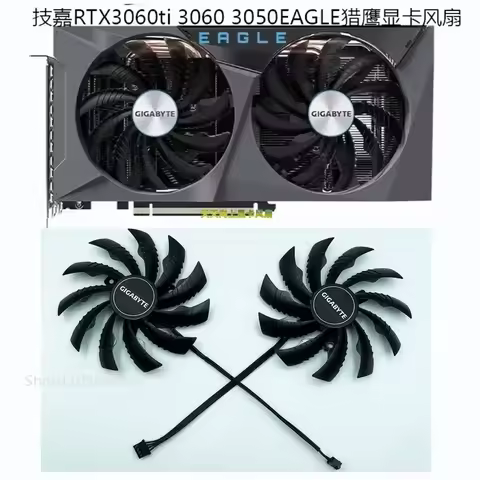 QM for GIGABYTE RTX 3060 Ti 3060 3050 EAGLE Falcon Graphics Card Silent Temperature Controlled Fan R