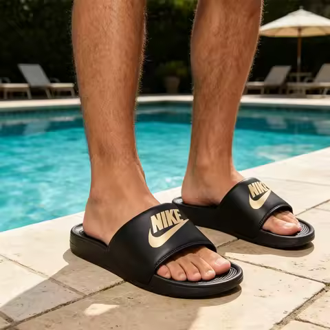 Nike Men Slides Slippers, Soft Comfort Non-slip Quick Dry Casual Beach Indoor Outdoor Sandals CN9675