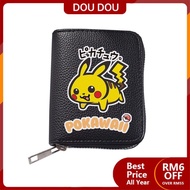 DOU~ ✭dompet budak lelaki Anime Pikachu dompet kecil dompet duit syiling zip pendek kanak-kanak pelajar lelaki dan wanita comel memegang beg kecil dompet⚘