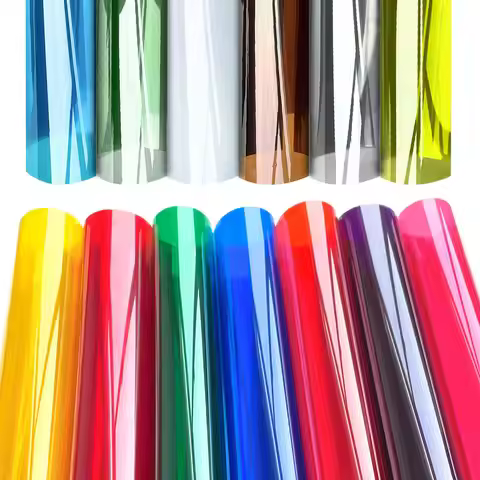 15" x 47" Colorful Window Foil Tint Tinting Film Festival Xmas Home Decoration Window Glass Solar UV