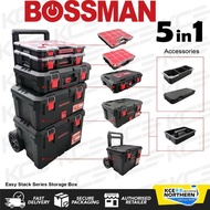 BOSSMAN HEAVY DUTY EASY STACK STORAGE BOX 5 IN 1 TOOL BOX HEAVY DUTY #BEZ6