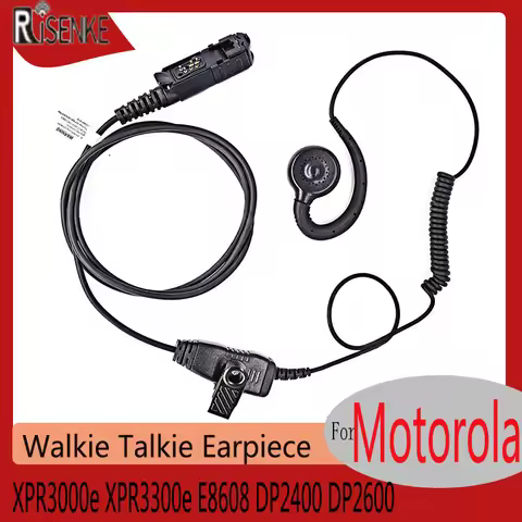 XPR3500e Earpiece for Motorola XPR3000 XPR3300 XPR3000e XPR3300e XIR P6600 E8600 E8608 DP2400 DP2600
