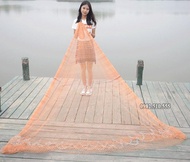 Chài Dù Bắt Cá Chân Xích Cao Cấp A Cường - Cao 3m8 Nặng 5kg Đường kính 7m