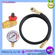 [hhuuelelen]Air Tank Repair Kit W/Safety Valve, Pressure Gauge and 4 Feet Air Tank Hose Assembly Par