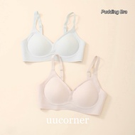 [UUCORNER] Pudding Bra | AA cup friendly 0.8cm thin fixed pad seamless wireless jelly stick support 