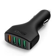 Original AUKEY CC-T9 4 Port USB Car Charger QC 3.0