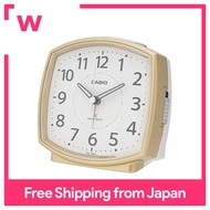 CASIO Alarm Clock with electric wave gold analog light TQ-740J-9JF Champagne gold 11.8 x 12.6 x 7.6cm