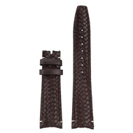 20Mm 22Mm Genuine Leather Watch Band For IWC IW371614 IW503312 Portugieser Pilot's Watchband Curved End Cowhide Woven Strap