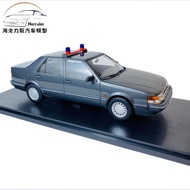 Triple9 1/18 SAAB Sabo 9000 DC Alloy Car Model Gray Police Light