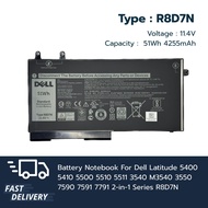 (ส่งฟรี ประกัน 1 ปี) แบตเตอรี่ โน๊ตบุ๊ค Compatible R8D7N with Dell Latitude 5400 5410 5500 5510 5511