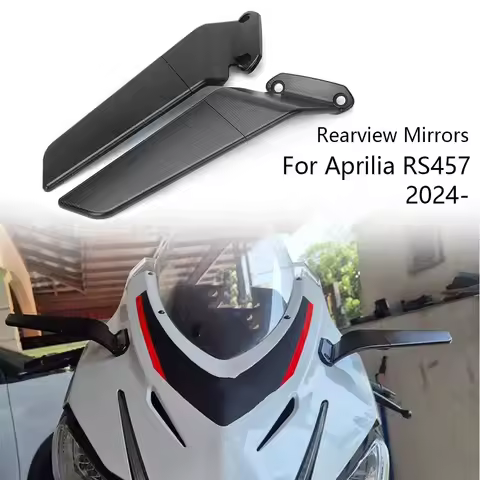 RS457 Rearview Mirror For Aprilia RS 457 2024- Stealth Sport Winglet Mirror Kits Adjustable Stealth 