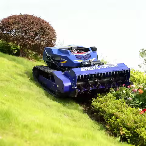 Customized 800mm 1000mm Robotic Remote Control Flail Brush Cutter Rc Lawn Mower With CE EPA certific