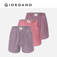 GIORDANO - 男裝 純棉平腳內褲 (三條裝) (L碼)0117611906