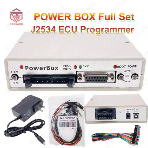 Power Box ECU Programmer JTAG PowerBox for PCM Flash Via J2534 Work with Openport 2.0 Power Box Conn