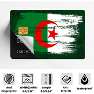 Algeria Flag Cartoon Credit Card Skin Stickers for Bank Card Bus Metro Card Sticker Waterproof Women