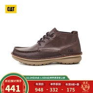 CAT卡特马丁靴工装鞋短靴男靴皮鞋 时尚复古牛皮面防滑耐穿中帮鞋男鞋户外短靴鞋子男SONAR 褐色 42