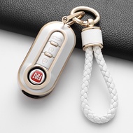 Soft TPU Car Remote Key Case Cover Shell For Fiat 500 DucatoPanda 500L Punto Lancia Musa Key Fob Acc