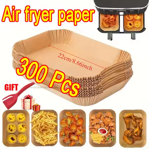 Air Fryer Cooking Baking Paper for Ninja Dual XL foodi AF300 AF400 AF451 Disposable Paper Liner Mold