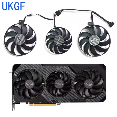 T129215SU T128010SU 7Pin 5600XT RX5700XT For ASUS Radeon RX 5600 5700 XT TUF X3 EVO OC Graphics Card