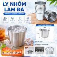 (SET of 5) ALUMINUM ICE CUP No. 9, Convenient, Compact Aluminum Refrigerator Ice Cup 9cm