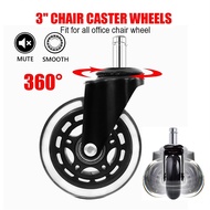 1PC 3-Inch Replacement Wheels for Office Swivel Chair - Roller Casters /Roda Kerusi Pejabat