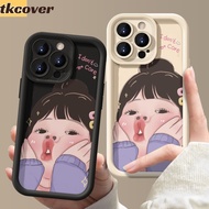 Funny Cartoon Girl Shockproof Soft Case For Redmi Note 12 11 10 8 Pro+ Note 11S 10S 9 Cute Matte Angel Eyes Camera Protect cover