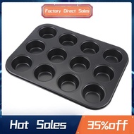 Heavy duty carbon steel cupcake baking tray,12 mini cup cupcake shaped cake pan,nonstick cupcake bak