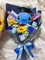 全部現貨不用等❣️落單即拎‼️史迪仔公畢業公仔😻 stitch flower 花 Winnie the Pooh 畢業公仔 小熊維尼花束💐 graduation doll graduation flo