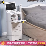 A&1794免安裝梳妝枱 多功能化妝枱 化妝品收納櫃 大容量床頭櫃帶鏡子 可移動帶轆 可鎖 小型化妝桌 梳妝桌收納櫃一體儲物凳 省空間全新包送貨new#free delivery#Dressing t
