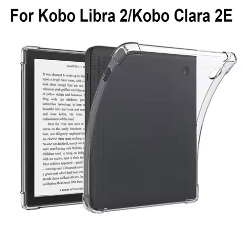 Transparent TPU Soft Back Cover Protective Shell Funda Shockproof E-book Reader Case For Kobo Libra 