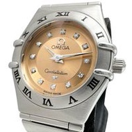 OMEGA星座系列 1564.65 鑲 10 顆鑽石，辛蒂克勞馥腕錶，不鏽鋼，石英機芯，鮭魚粉紅，女士