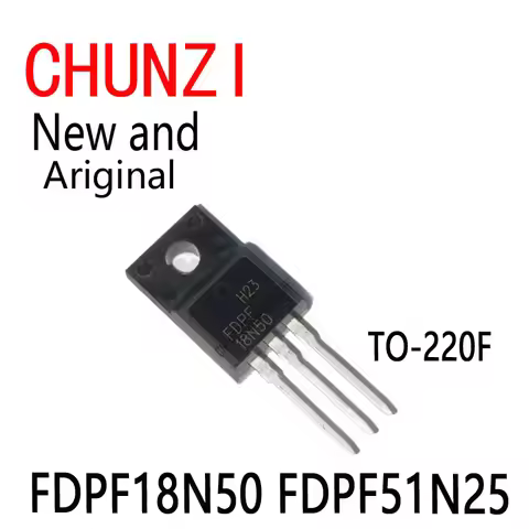 10pcs New and Original 18N50 500V 18A N-Channel MOSFET TO-220F FDPF18N50 FDPF51N25