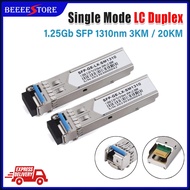 1Pair SFP LC Sigle Mode Duplex 1.25G 1310nm SFP Module Single Mode 3KM/20KM LC DDM