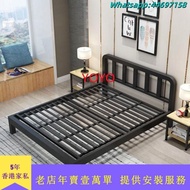 YL&040Bed frame鐵藝床架單人床雙人床可調節高度歐式公主床地中海鐵架床