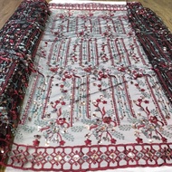 Tille full sequin fabric material, Squeen Two tone ethnic premium, Tille sequin fabric, ethnic embro