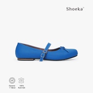 Shoeka - Pevita Flat Electric Blue - Women's Flat Shoes - Genuine Leather Women's Shoes - Cute Women