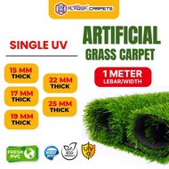 Al Aqsa Carpet Rumput Tiruan Single UV Protection 15mm 19mm 25mm | Turf Grass Carpet Indoor Outdoor