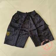 SMALL FREE BIG PLUS SIZE MEN SHORT PANTS ELASTIC WAIST POCKETS AW1 /SELUAR PENDEK LELAKI BESAR PINGG