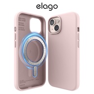elago Magnetic Silicone Case Compatible with iPhone 15 - Built-in Magnets, Protective Cover