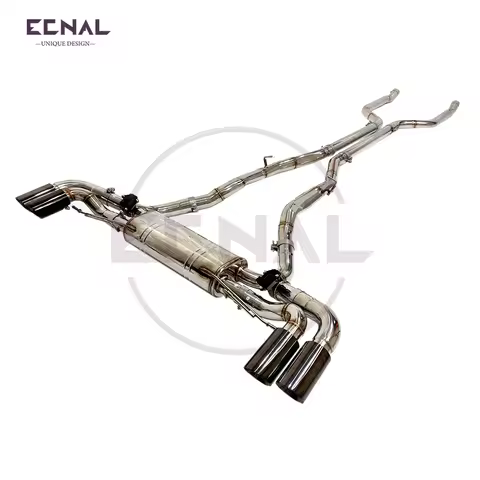 Ecnal Exhaust Pipe for BMW G05 X5 G06 X6 M50i V8 4.4T 2019-2023 High Performance Exhaust Catback wit