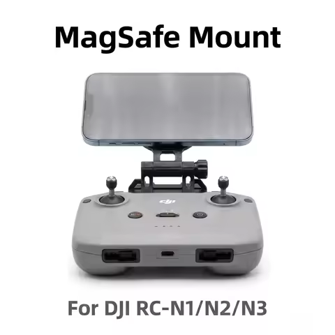 Foldable MagSafe Magnetic Phone Mount for DJI RC-N1/RC-N2/RC-N3 Remote Controller, Adjustable Hinge 