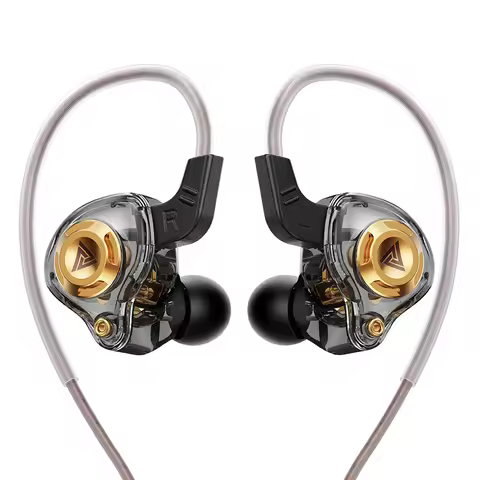QKZ AK6 SRS HiFi Metal Wired Earphones With Microphone Monitor Music DJ Sports In Ear Earplugs Headp