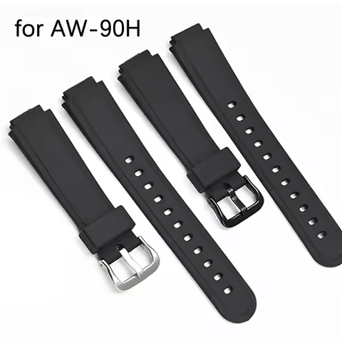 Resin Watch Strap for Casio AW-90H Sport Waterproof Men Rubber Replace Band Bracelet Watch Accessori